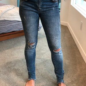 Zara ripped jeans size 2